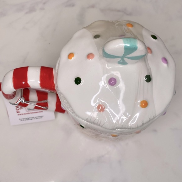 NWT Mr. Christmas Pink Gingerbread House Mug w/Topper - Picture 3 of 4